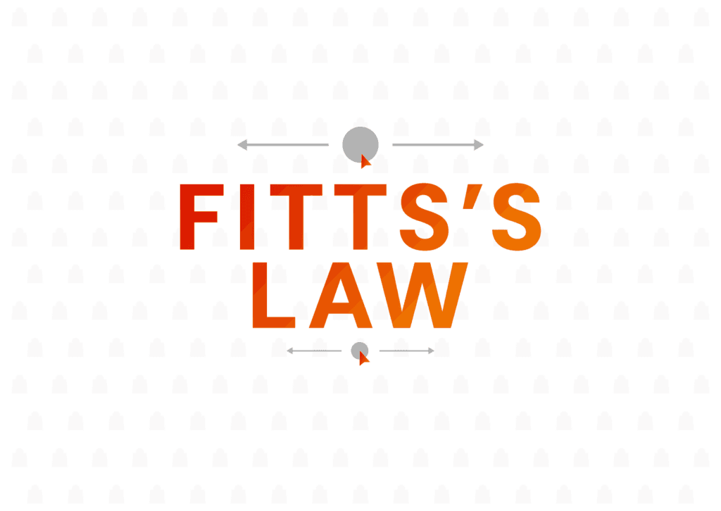 Fitt's Yasası'nı açıklayan bir UI/UX diyagramı, hedefin boyutu ve mesafesinin etkileşim hızına etkisini gösteriyor.