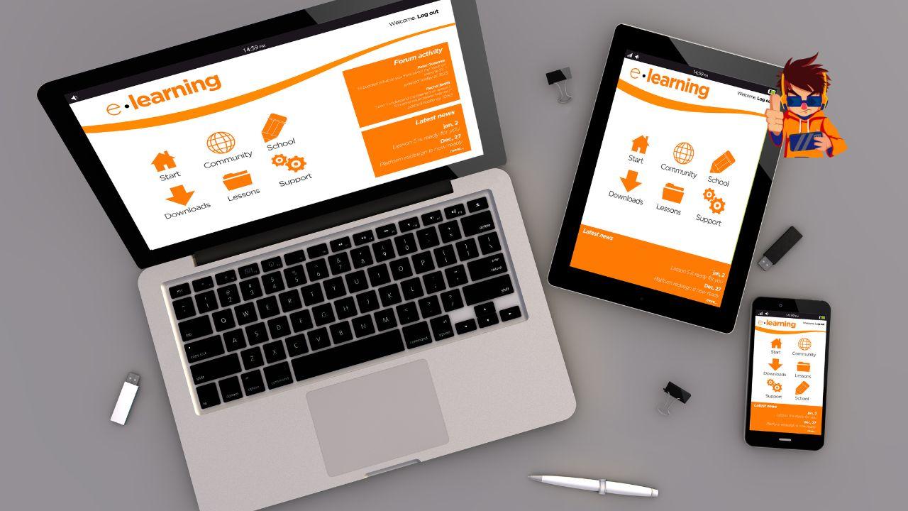 Mobile-First ve Desktop-First UI/UX tasarım yaklaşımlarını karşılaştıran, bir laptop önünde akıllı telefon tutan bir elin yer aldığı görsel.