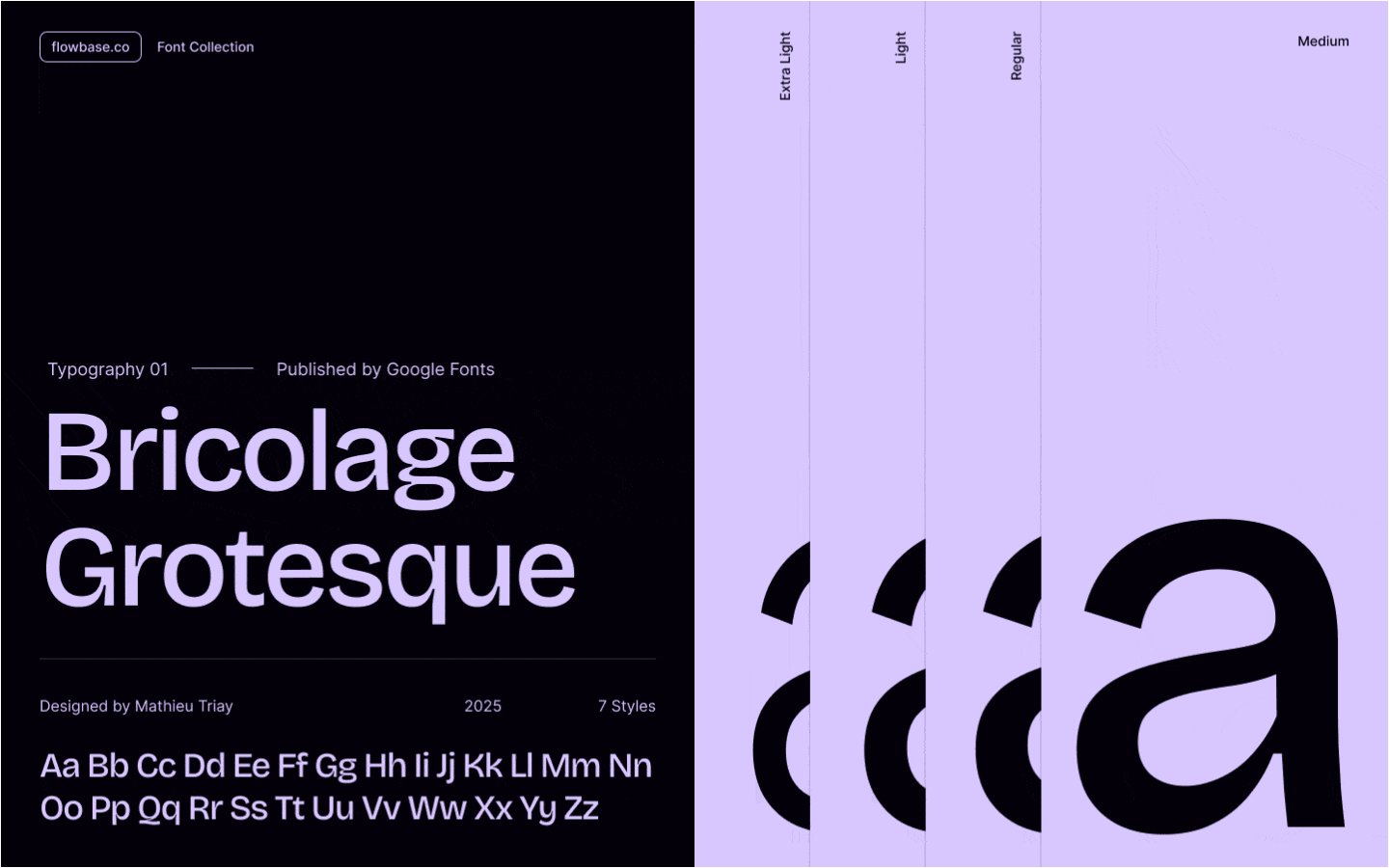 Değişken fontların (variable fonts) UI/UX tasarımına getirdiği esnekliği gösteren, harflerin akıcı bir şekilde stil ve kalınlık değiştirdiği animasyon.